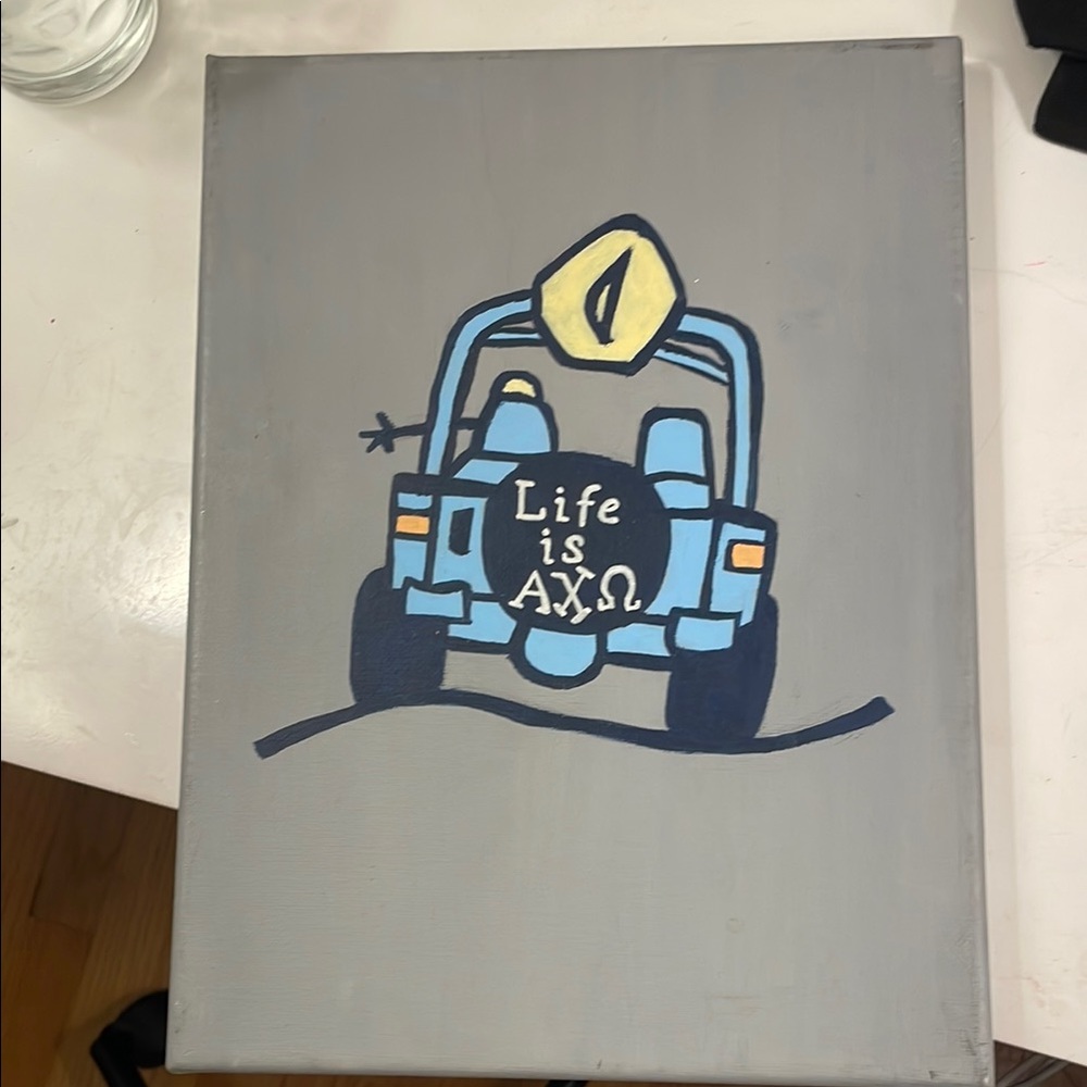 Alpha Chi Omega canvas painting